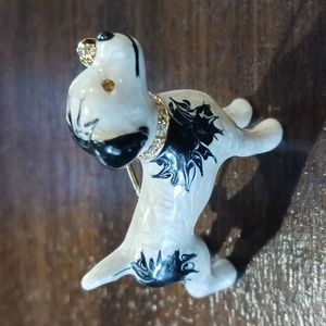 Vintage Dog Brooch/Scarf Combo 1.5 x1.5